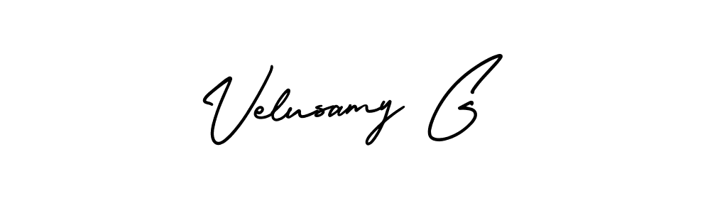 Create a beautiful signature design for name Velusamy G. With this signature (AmerikaSignatureDemo-Regular) fonts, you can make a handwritten signature for free. Velusamy G signature style 3 images and pictures png