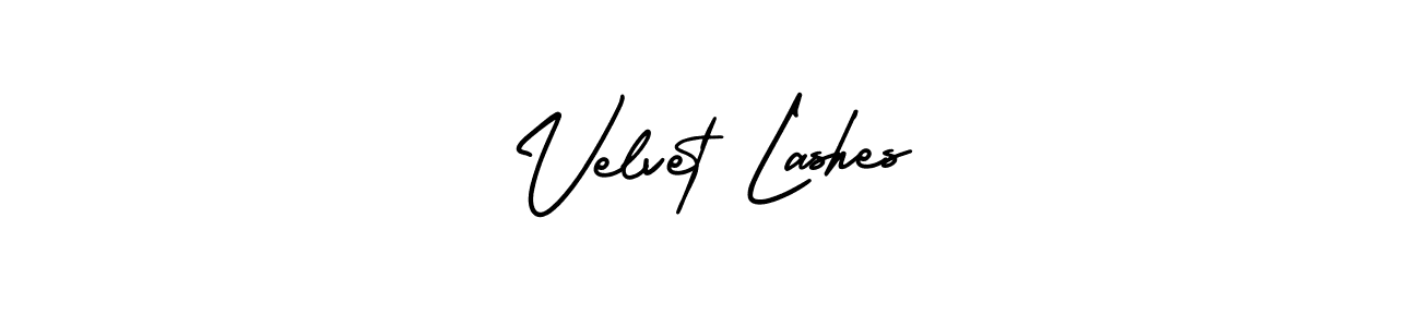 It looks lik you need a new signature style for name Velvet Lashes. Design unique handwritten (AmerikaSignatureDemo-Regular) signature with our free signature maker in just a few clicks. Velvet Lashes signature style 3 images and pictures png