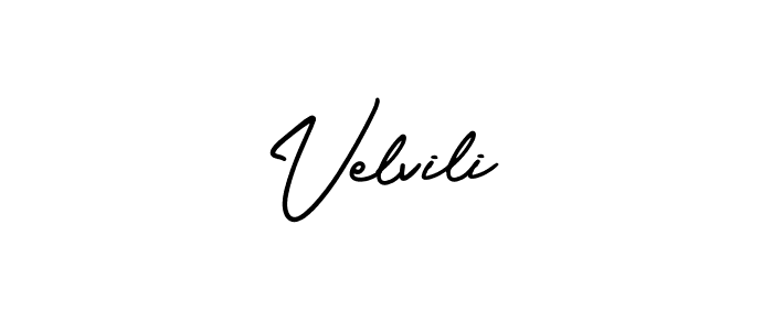 Design your own signature with our free online signature maker. With this signature software, you can create a handwritten (AmerikaSignatureDemo-Regular) signature for name Velvili. Velvili signature style 3 images and pictures png