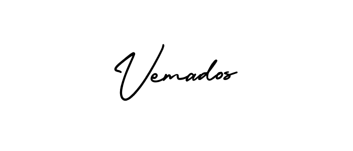 You should practise on your own different ways (AmerikaSignatureDemo-Regular) to write your name (Vemados) in signature. don't let someone else do it for you. Vemados signature style 3 images and pictures png