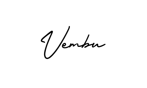 if you are searching for the best signature style for your name Vembu. so please give up your signature search. here we have designed multiple signature styles  using AmerikaSignatureDemo-Regular. Vembu signature style 3 images and pictures png