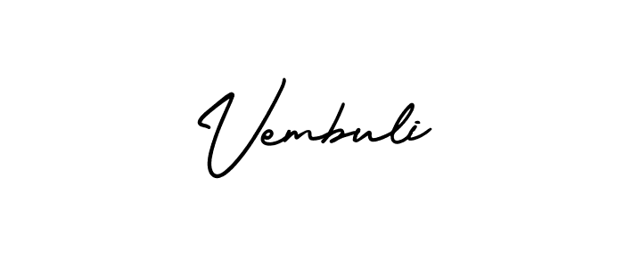How to Draw Vembuli signature style? AmerikaSignatureDemo-Regular is a latest design signature styles for name Vembuli. Vembuli signature style 3 images and pictures png