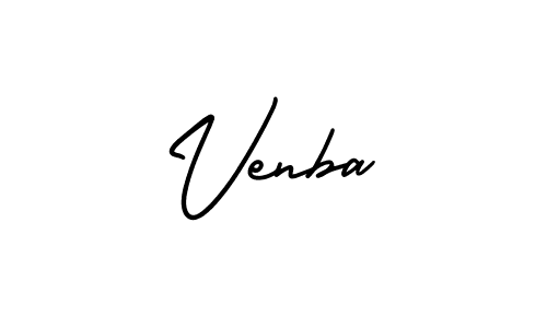 You should practise on your own different ways (AmerikaSignatureDemo-Regular) to write your name (Venba) in signature. don't let someone else do it for you. Venba signature style 3 images and pictures png