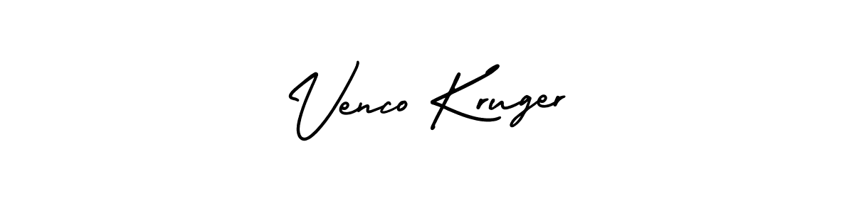 The best way (AmerikaSignatureDemo-Regular) to make a short signature is to pick only two or three words in your name. The name Venco Kruger include a total of six letters. For converting this name. Venco Kruger signature style 3 images and pictures png