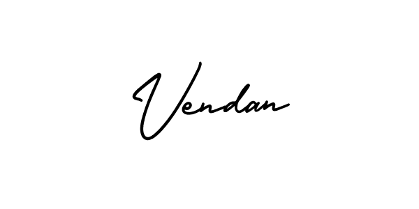 It looks lik you need a new signature style for name Vendan. Design unique handwritten (AmerikaSignatureDemo-Regular) signature with our free signature maker in just a few clicks. Vendan signature style 3 images and pictures png