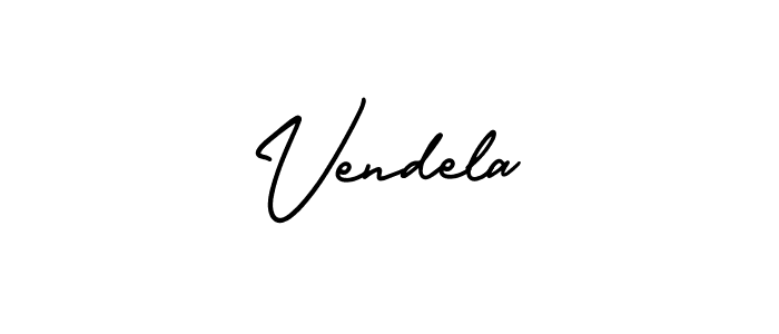 Use a signature maker to create a handwritten signature online. With this signature software, you can design (AmerikaSignatureDemo-Regular) your own signature for name Vendela. Vendela signature style 3 images and pictures png