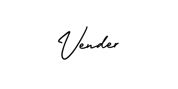 Use a signature maker to create a handwritten signature online. With this signature software, you can design (AmerikaSignatureDemo-Regular) your own signature for name Vender. Vender signature style 3 images and pictures png