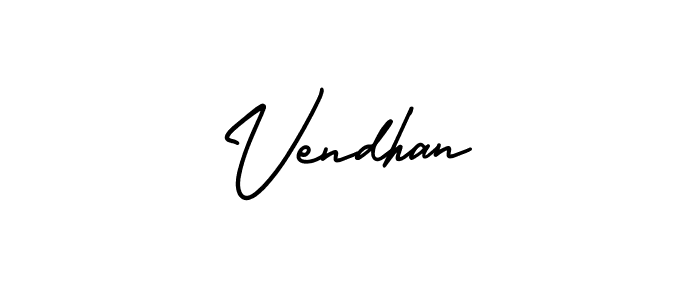 The best way (AmerikaSignatureDemo-Regular) to make a short signature is to pick only two or three words in your name. The name Vendhan include a total of six letters. For converting this name. Vendhan signature style 3 images and pictures png