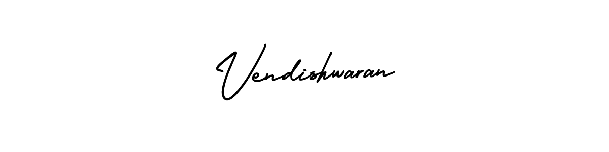You should practise on your own different ways (AmerikaSignatureDemo-Regular) to write your name (Vendishwaran) in signature. don't let someone else do it for you. Vendishwaran signature style 3 images and pictures png