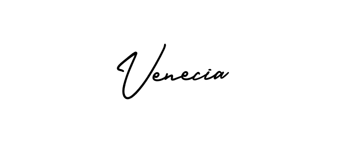 Make a beautiful signature design for name Venecia. With this signature (AmerikaSignatureDemo-Regular) style, you can create a handwritten signature for free. Venecia signature style 3 images and pictures png