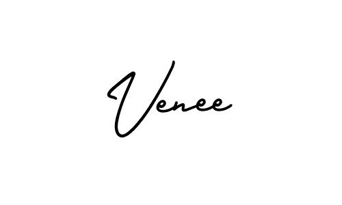 You should practise on your own different ways (AmerikaSignatureDemo-Regular) to write your name (Venee) in signature. don't let someone else do it for you. Venee signature style 3 images and pictures png