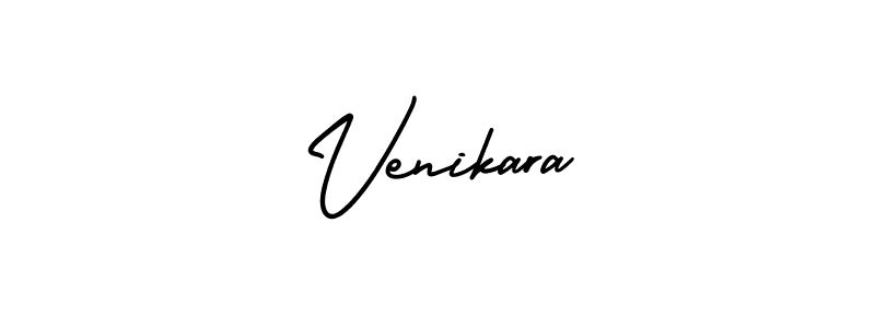 Venikara stylish signature style. Best Handwritten Sign (AmerikaSignatureDemo-Regular) for my name. Handwritten Signature Collection Ideas for my name Venikara. Venikara signature style 3 images and pictures png