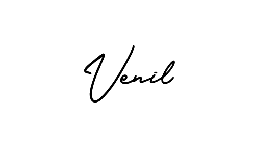 Create a beautiful signature design for name Venil. With this signature (AmerikaSignatureDemo-Regular) fonts, you can make a handwritten signature for free. Venil signature style 3 images and pictures png