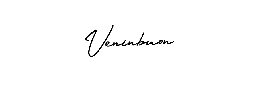 AmerikaSignatureDemo-Regular is a professional signature style that is perfect for those who want to add a touch of class to their signature. It is also a great choice for those who want to make their signature more unique. Get Veninbuon name to fancy signature for free. Veninbuon signature style 3 images and pictures png