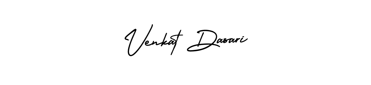 You should practise on your own different ways (AmerikaSignatureDemo-Regular) to write your name (Venkat Dasari) in signature. don't let someone else do it for you. Venkat Dasari signature style 3 images and pictures png