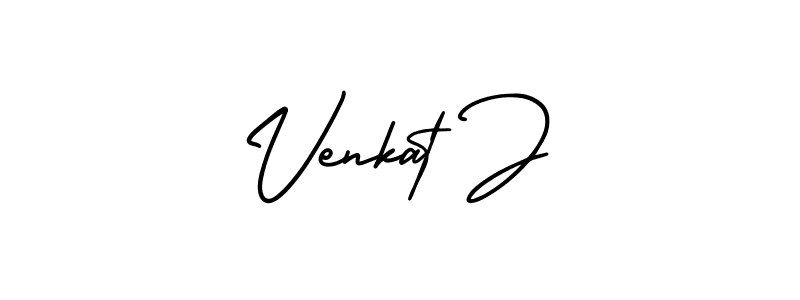 How to Draw Venkat J signature style? AmerikaSignatureDemo-Regular is a latest design signature styles for name Venkat J. Venkat J signature style 3 images and pictures png