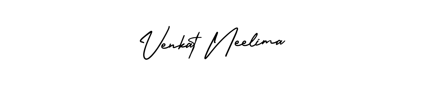 How to Draw Venkat Neelima signature style? AmerikaSignatureDemo-Regular is a latest design signature styles for name Venkat Neelima. Venkat Neelima signature style 3 images and pictures png