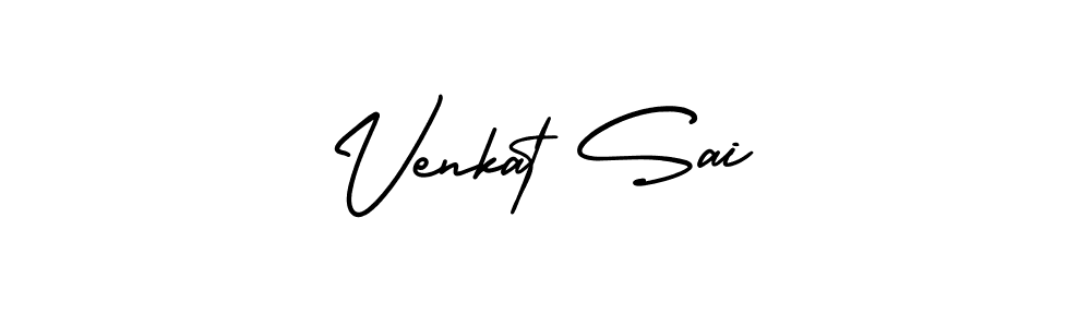 How to make Venkat Sai name signature. Use AmerikaSignatureDemo-Regular style for creating short signs online. This is the latest handwritten sign. Venkat Sai signature style 3 images and pictures png