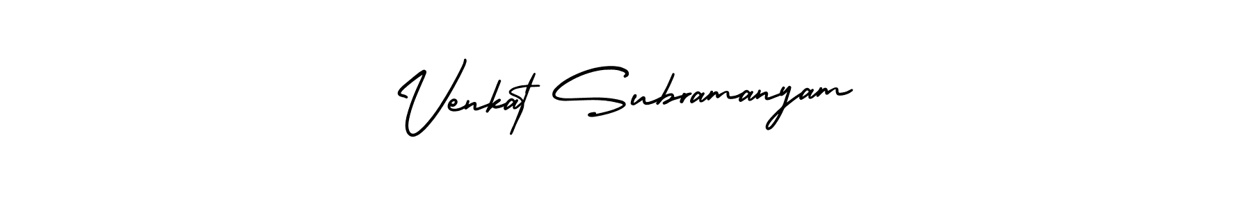 How to Draw Venkat Subramanyam signature style? AmerikaSignatureDemo-Regular is a latest design signature styles for name Venkat Subramanyam. Venkat Subramanyam signature style 3 images and pictures png
