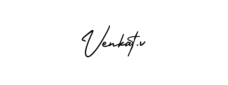 Create a beautiful signature design for name Venkat.v. With this signature (AmerikaSignatureDemo-Regular) fonts, you can make a handwritten signature for free. Venkat.v signature style 3 images and pictures png