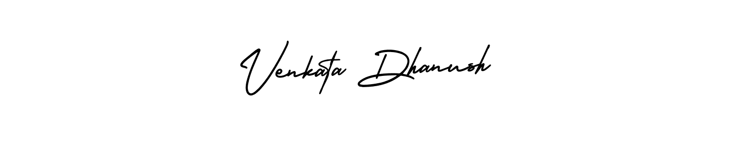 The best way (AmerikaSignatureDemo-Regular) to make a short signature is to pick only two or three words in your name. The name Venkata Dhanush include a total of six letters. For converting this name. Venkata Dhanush signature style 3 images and pictures png