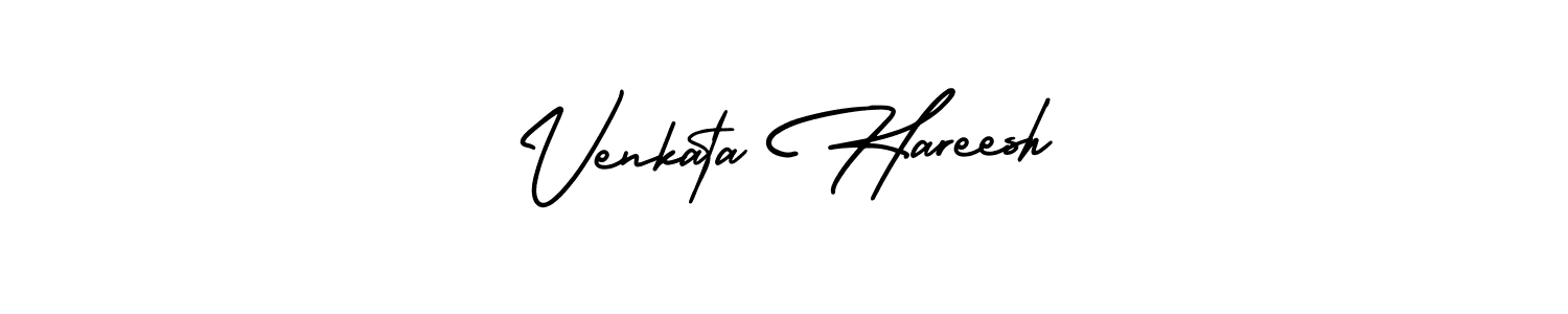 Make a beautiful signature design for name Venkata Hareesh. With this signature (AmerikaSignatureDemo-Regular) style, you can create a handwritten signature for free. Venkata Hareesh signature style 3 images and pictures png