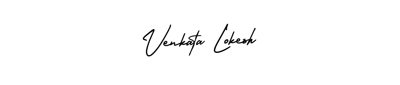 How to Draw Venkata Lokesh signature style? AmerikaSignatureDemo-Regular is a latest design signature styles for name Venkata Lokesh. Venkata Lokesh signature style 3 images and pictures png