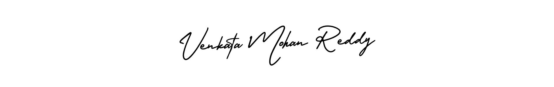 You should practise on your own different ways (AmerikaSignatureDemo-Regular) to write your name (Venkata Mohan Reddy) in signature. don't let someone else do it for you. Venkata Mohan Reddy signature style 3 images and pictures png