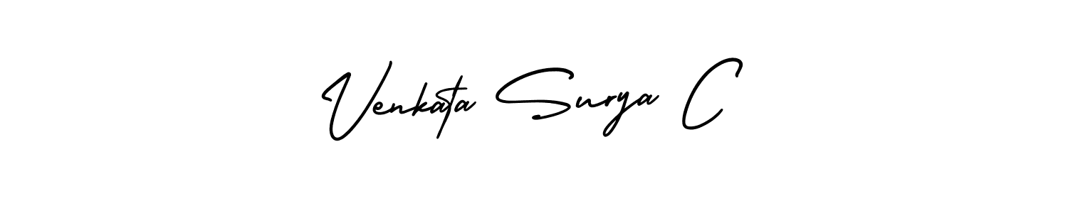 Make a short Venkata Surya C signature style. Manage your documents anywhere anytime using AmerikaSignatureDemo-Regular. Create and add eSignatures, submit forms, share and send files easily. Venkata Surya C signature style 3 images and pictures png