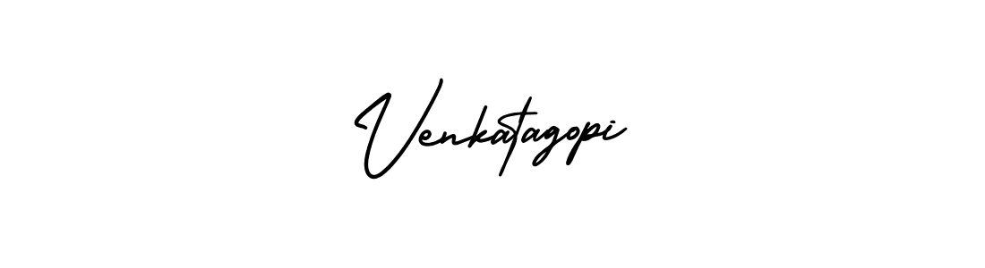 The best way (AmerikaSignatureDemo-Regular) to make a short signature is to pick only two or three words in your name. The name Venkatagopi include a total of six letters. For converting this name. Venkatagopi signature style 3 images and pictures png