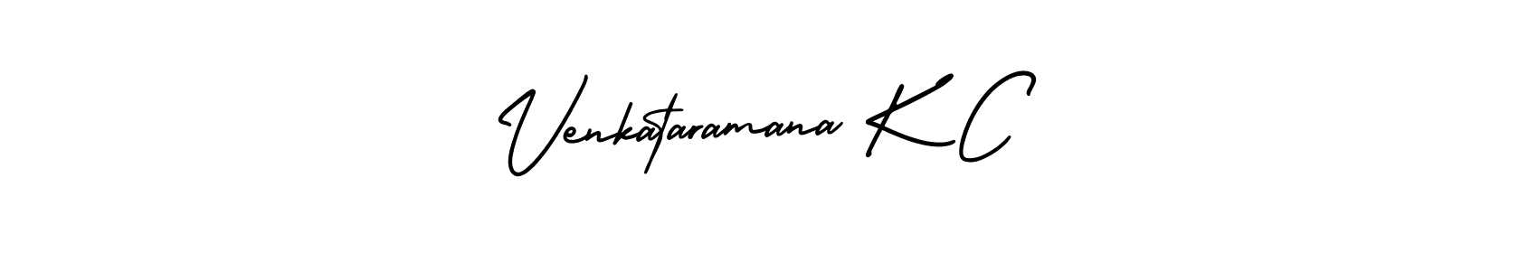 How to make Venkataramana K C name signature. Use AmerikaSignatureDemo-Regular style for creating short signs online. This is the latest handwritten sign. Venkataramana K C signature style 3 images and pictures png