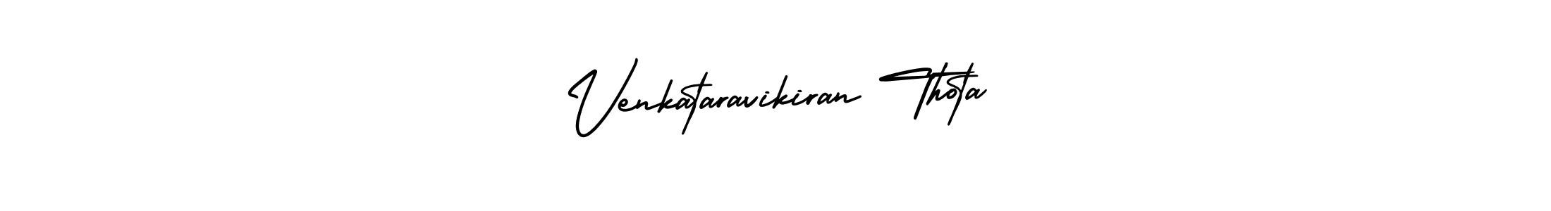 Make a short Venkataravikiran Thota signature style. Manage your documents anywhere anytime using AmerikaSignatureDemo-Regular. Create and add eSignatures, submit forms, share and send files easily. Venkataravikiran Thota signature style 3 images and pictures png