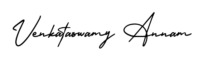 You can use this online signature creator to create a handwritten signature for the name Venkataswamy Annam. This is the best online autograph maker. Venkataswamy Annam signature style 3 images and pictures png