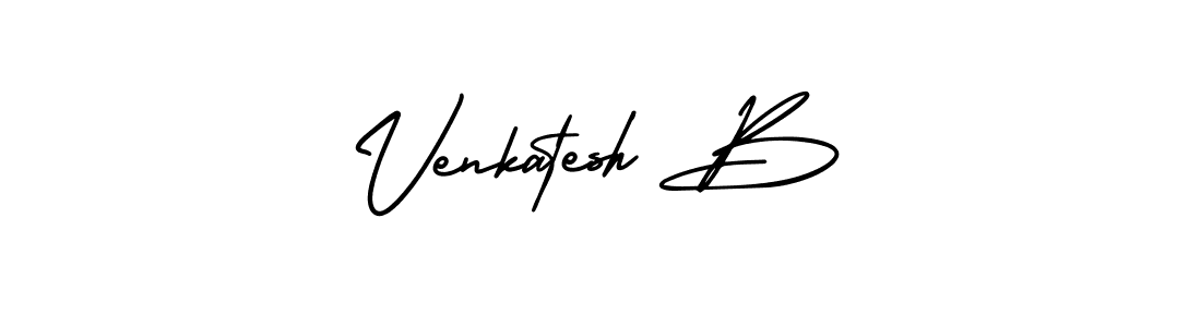 The best way (AmerikaSignatureDemo-Regular) to make a short signature is to pick only two or three words in your name. The name Venkatesh B include a total of six letters. For converting this name. Venkatesh B signature style 3 images and pictures png