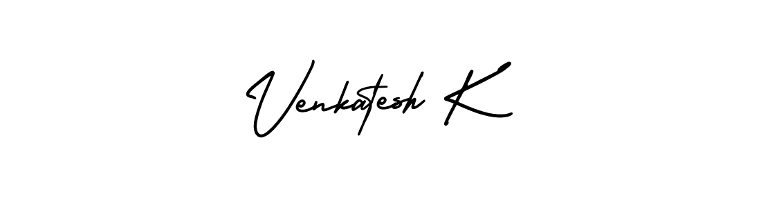 Create a beautiful signature design for name Venkatesh K. With this signature (AmerikaSignatureDemo-Regular) fonts, you can make a handwritten signature for free. Venkatesh K signature style 3 images and pictures png