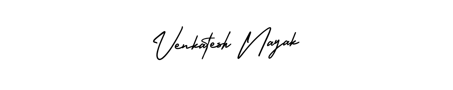 The best way (AmerikaSignatureDemo-Regular) to make a short signature is to pick only two or three words in your name. The name Venkatesh Nayak include a total of six letters. For converting this name. Venkatesh Nayak signature style 3 images and pictures png