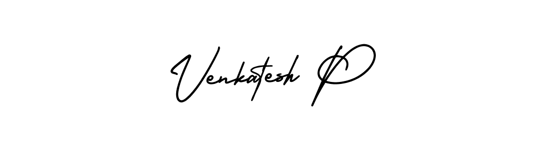 It looks lik you need a new signature style for name Venkatesh P. Design unique handwritten (AmerikaSignatureDemo-Regular) signature with our free signature maker in just a few clicks. Venkatesh P signature style 3 images and pictures png