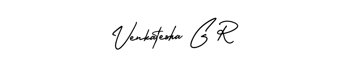 This is the best signature style for the Venkatesha G R name. Also you like these signature font (AmerikaSignatureDemo-Regular). Mix name signature. Venkatesha G R signature style 3 images and pictures png