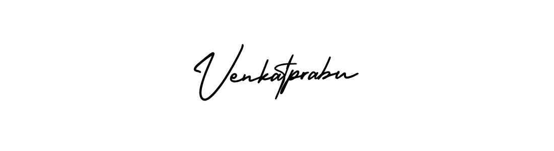 How to make Venkatprabu name signature. Use AmerikaSignatureDemo-Regular style for creating short signs online. This is the latest handwritten sign. Venkatprabu signature style 3 images and pictures png