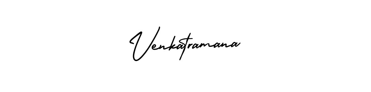 How to make Venkatramana name signature. Use AmerikaSignatureDemo-Regular style for creating short signs online. This is the latest handwritten sign. Venkatramana signature style 3 images and pictures png
