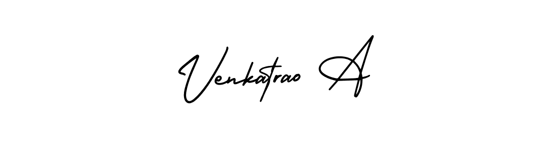 Make a beautiful signature design for name Venkatrao A. With this signature (AmerikaSignatureDemo-Regular) style, you can create a handwritten signature for free. Venkatrao A signature style 3 images and pictures png
