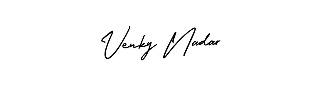 Venky Nadar stylish signature style. Best Handwritten Sign (AmerikaSignatureDemo-Regular) for my name. Handwritten Signature Collection Ideas for my name Venky Nadar. Venky Nadar signature style 3 images and pictures png