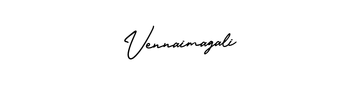 The best way (AmerikaSignatureDemo-Regular) to make a short signature is to pick only two or three words in your name. The name Vennaimagali include a total of six letters. For converting this name. Vennaimagali signature style 3 images and pictures png