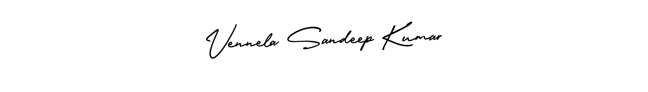 Use a signature maker to create a handwritten signature online. With this signature software, you can design (AmerikaSignatureDemo-Regular) your own signature for name Vennela Sandeep Kumar. Vennela Sandeep Kumar signature style 3 images and pictures png