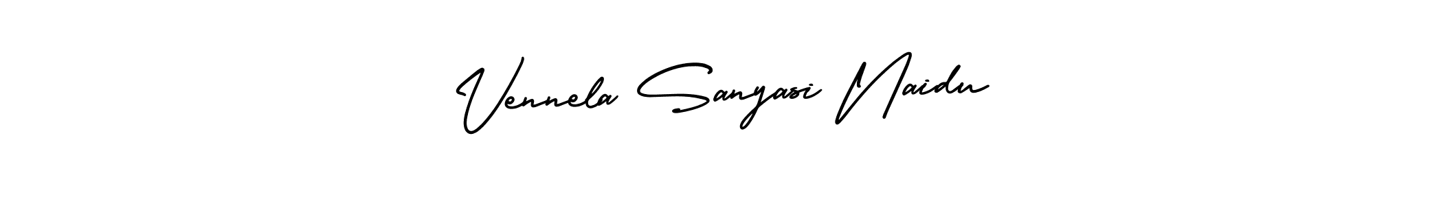This is the best signature style for the Vennela Sanyasi Naidu name. Also you like these signature font (AmerikaSignatureDemo-Regular). Mix name signature. Vennela Sanyasi Naidu signature style 3 images and pictures png
