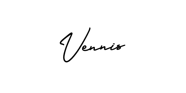 Design your own signature with our free online signature maker. With this signature software, you can create a handwritten (AmerikaSignatureDemo-Regular) signature for name Vennis. Vennis signature style 3 images and pictures png