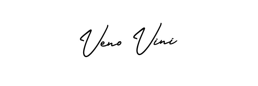 Veno Vini stylish signature style. Best Handwritten Sign (AmerikaSignatureDemo-Regular) for my name. Handwritten Signature Collection Ideas for my name Veno Vini. Veno Vini signature style 3 images and pictures png