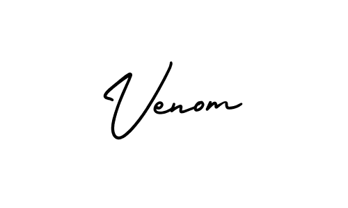 Make a beautiful signature design for name Venom. With this signature (AmerikaSignatureDemo-Regular) style, you can create a handwritten signature for free. Venom signature style 3 images and pictures png