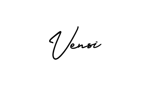 Vensi stylish signature style. Best Handwritten Sign (AmerikaSignatureDemo-Regular) for my name. Handwritten Signature Collection Ideas for my name Vensi. Vensi signature style 3 images and pictures png