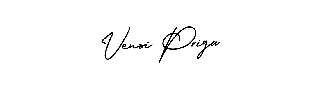 Vensi Priya stylish signature style. Best Handwritten Sign (AmerikaSignatureDemo-Regular) for my name. Handwritten Signature Collection Ideas for my name Vensi Priya. Vensi Priya signature style 3 images and pictures png